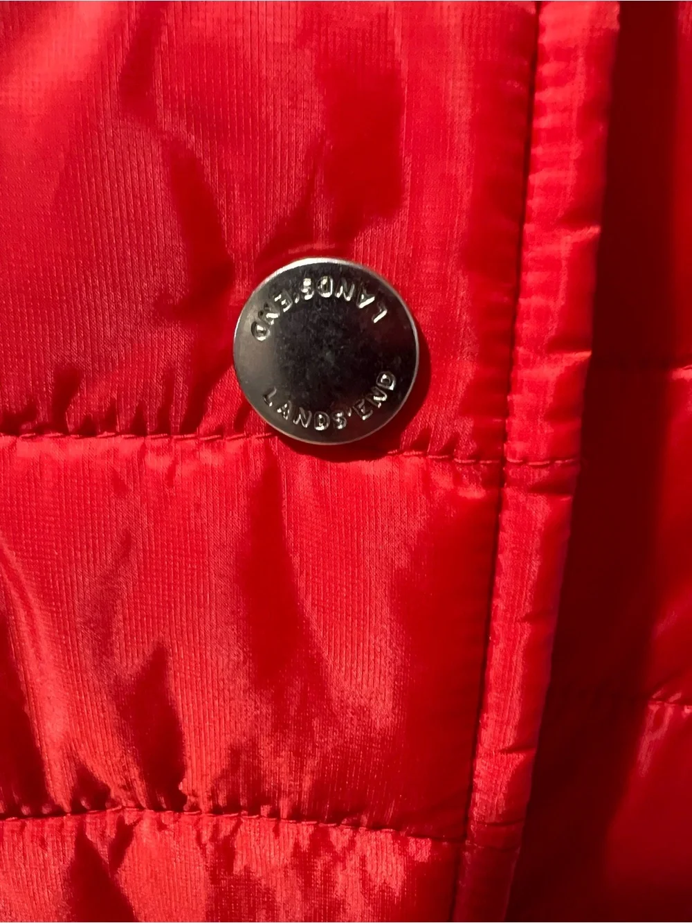 NWOT Lands' End Women's Quilted Bright Red Puffer Coat